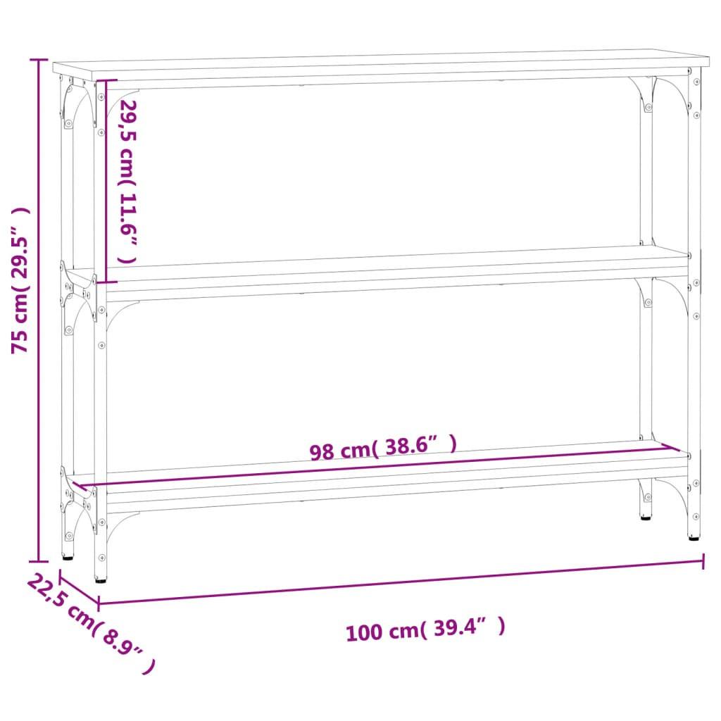 VidaXL Table console bois d'ingénierie  