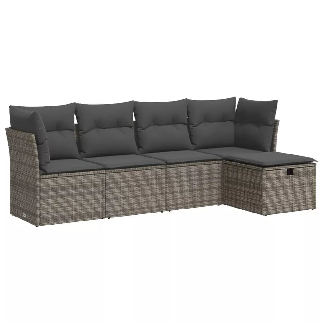 VidaXL - Gartensofa set poly-rattan, One Size, Grau