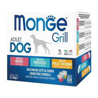 Monge  Monge Grill Cane Manzo, Pesce, Pollo. 12x100g 