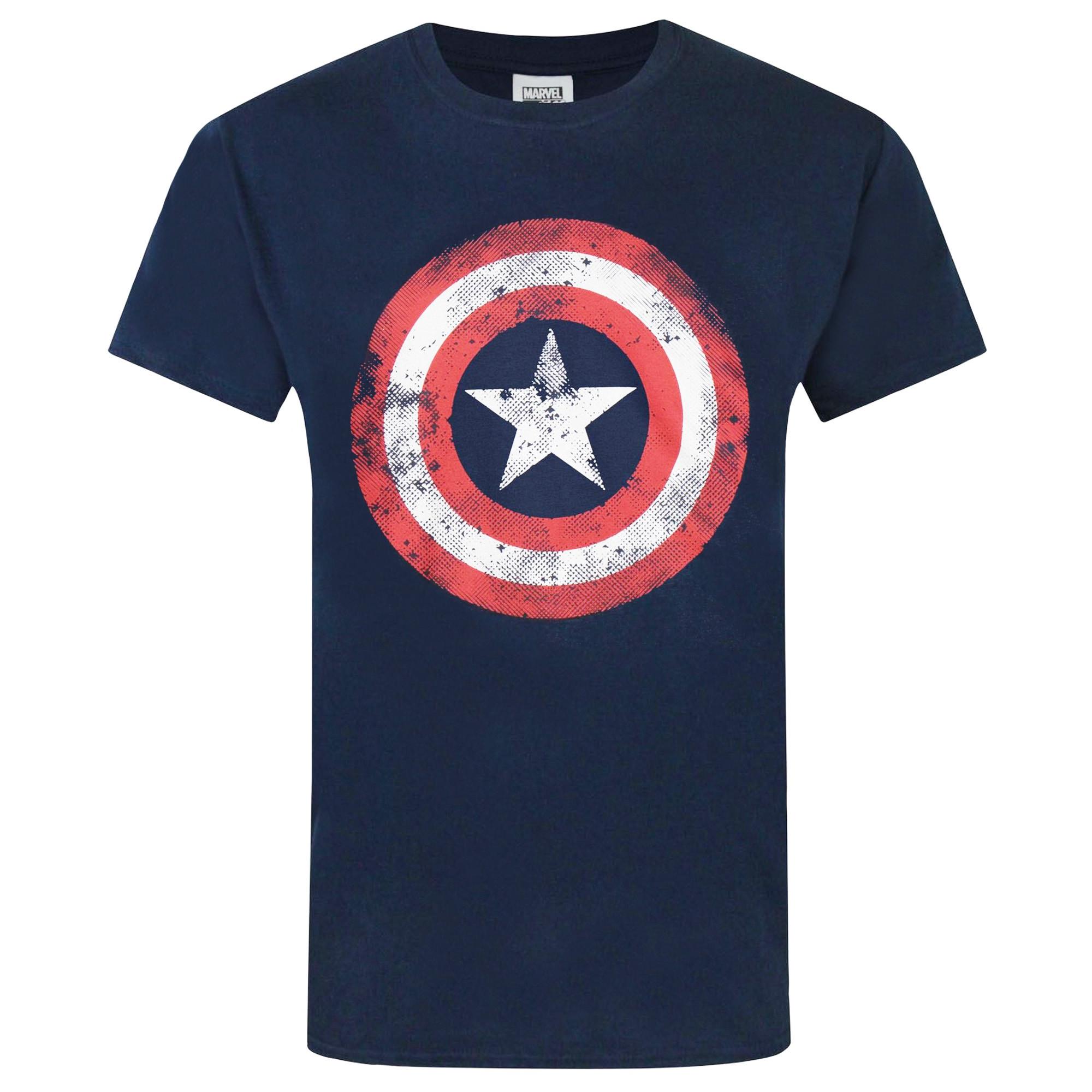 CAPTAIN AMERICA  Distress Schild TShirt 