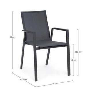 mutoni Fauteuil de jardin Krion anthracite  