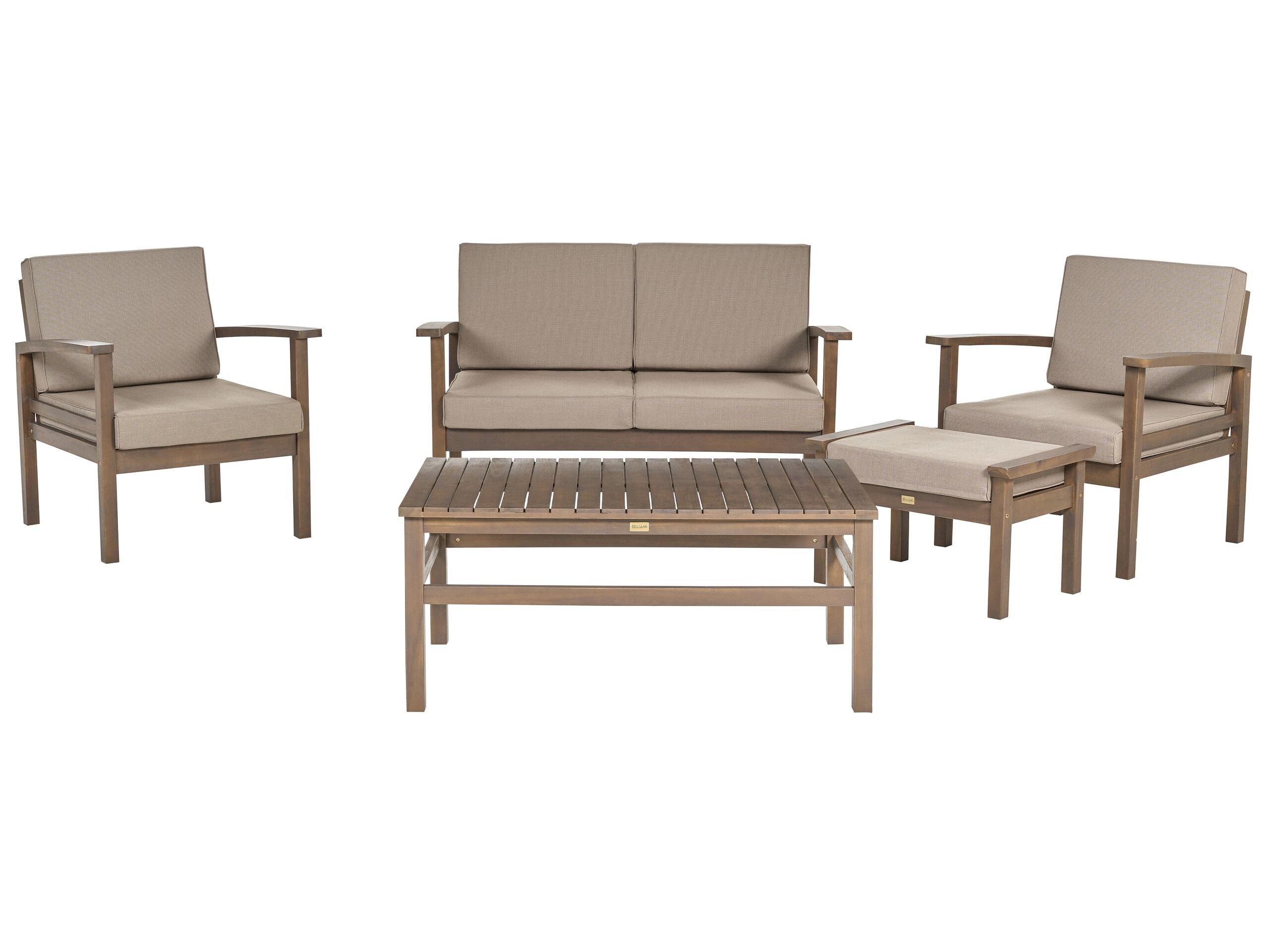 Beliani Lounge Set mit Tisch aus FSC® zertifiziertes Akazienholz Modern MANILA  