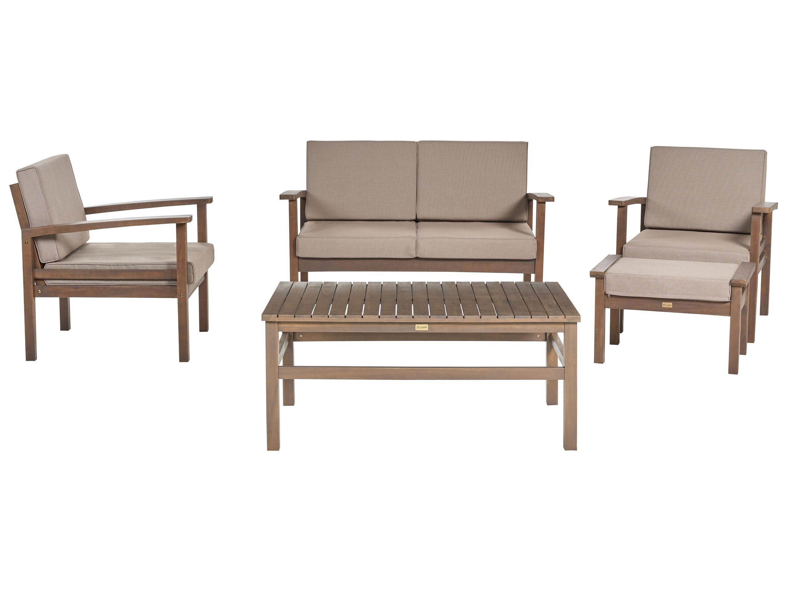 Beliani Lounge Set mit Tisch aus FSC® zertifiziertes Akazienholz Modern MANILA  