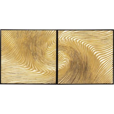 KARE Design Image de l'objet Vague d'or (lot de 2)  