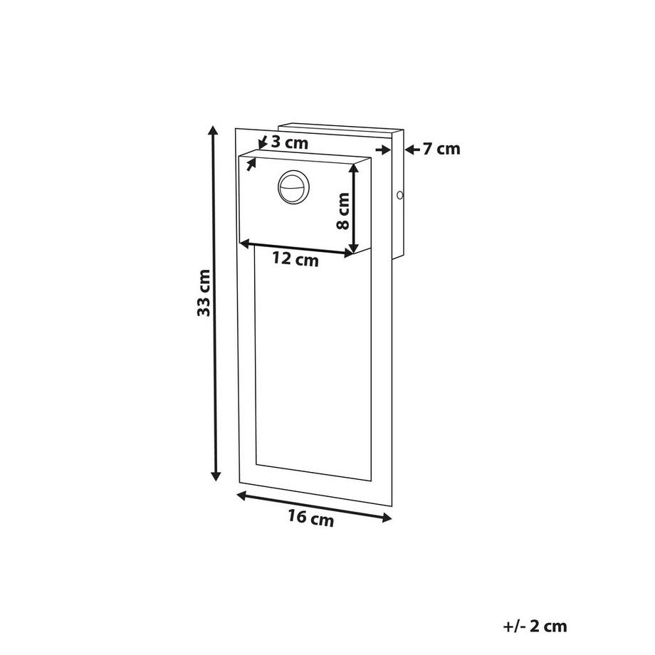 Beliani Applique a LED per esterni en Ferro Moderno ELLIOT  