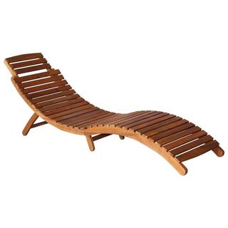 VidaXL Chaise longue avec table bois d'acacia  