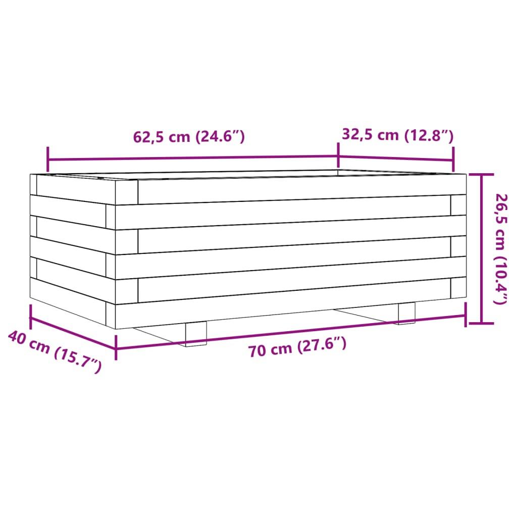 VidaXL Jardinière bois de pin  