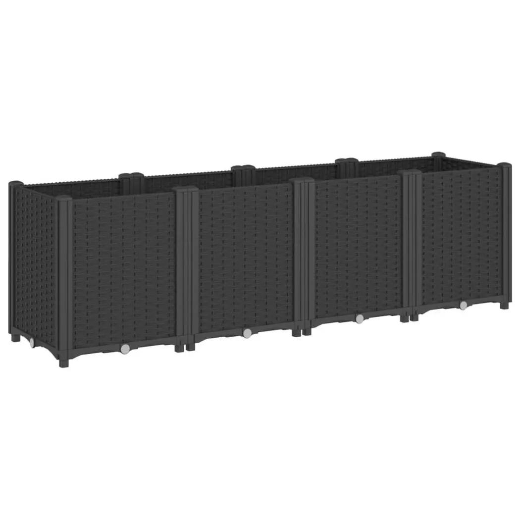 VidaXL - Jardinière polypropylène, One Size, Noir