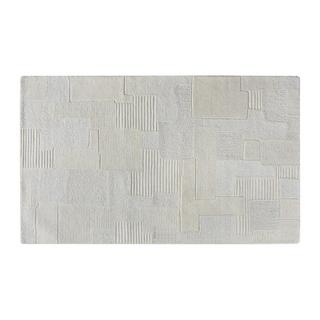 Vente-unique  Tappeto con rilievi 160 x 230 cm 100% Lana di artigianato 1800 g/m2 Avorio - AURORA 