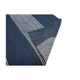 OZAIA Tappeto 2 in Juta tessuto a mano Blu marine e Bianco KOCHI  