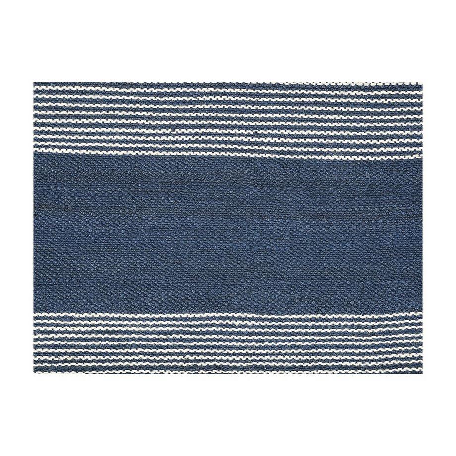OZAIA Tapis en jute tissé à  la main KOCHI 2 marine  