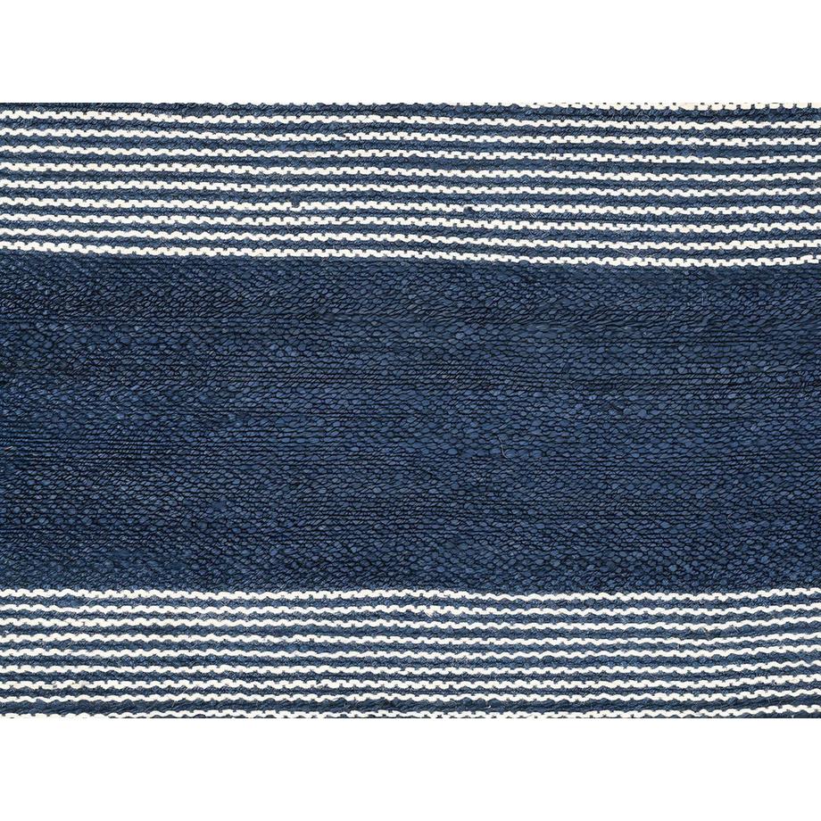 OZAIA Tapis en jute tissé à  la main KOCHI 2 marine  