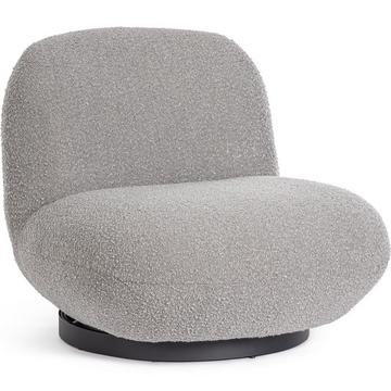 Fauteuil pivotant Margot boucle grise