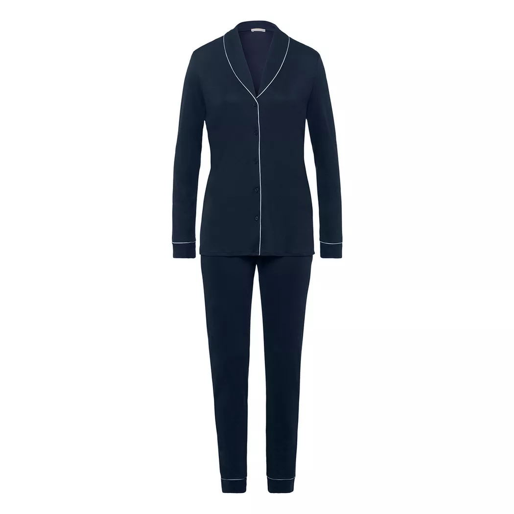 HANRO Pyjama Natural Comfort bleu | XL