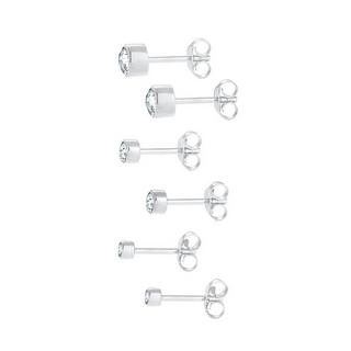 Elli  Ohrringe 3Er Set Stecker Kristalle 