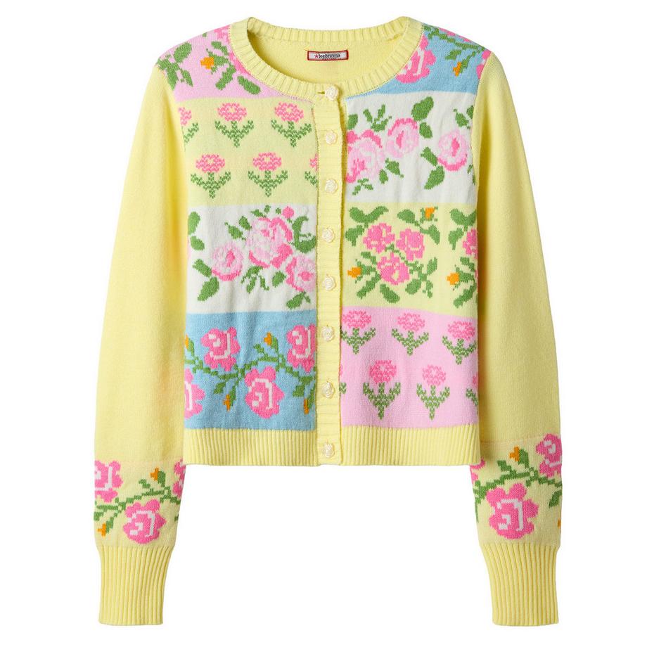 Joe Browns Cardigan mit floralem Patchworkmuster  