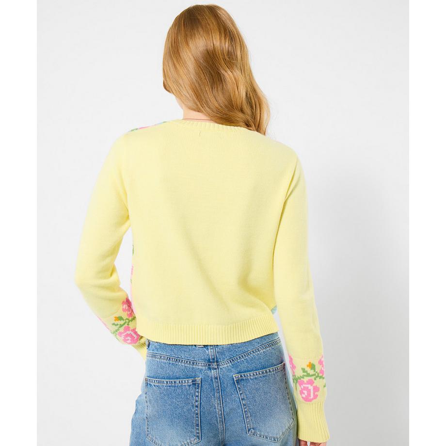 Joe Browns Cardigan mit floralem Patchworkmuster  