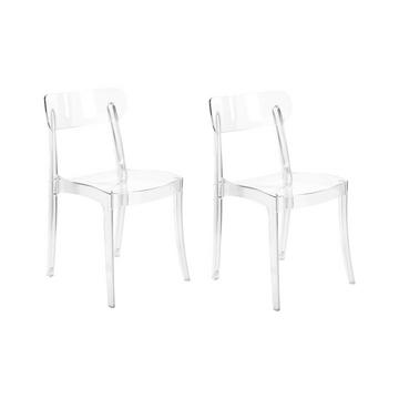 Set di 2 sedie da pranzo en Policarbonato Moderno COVINGTON