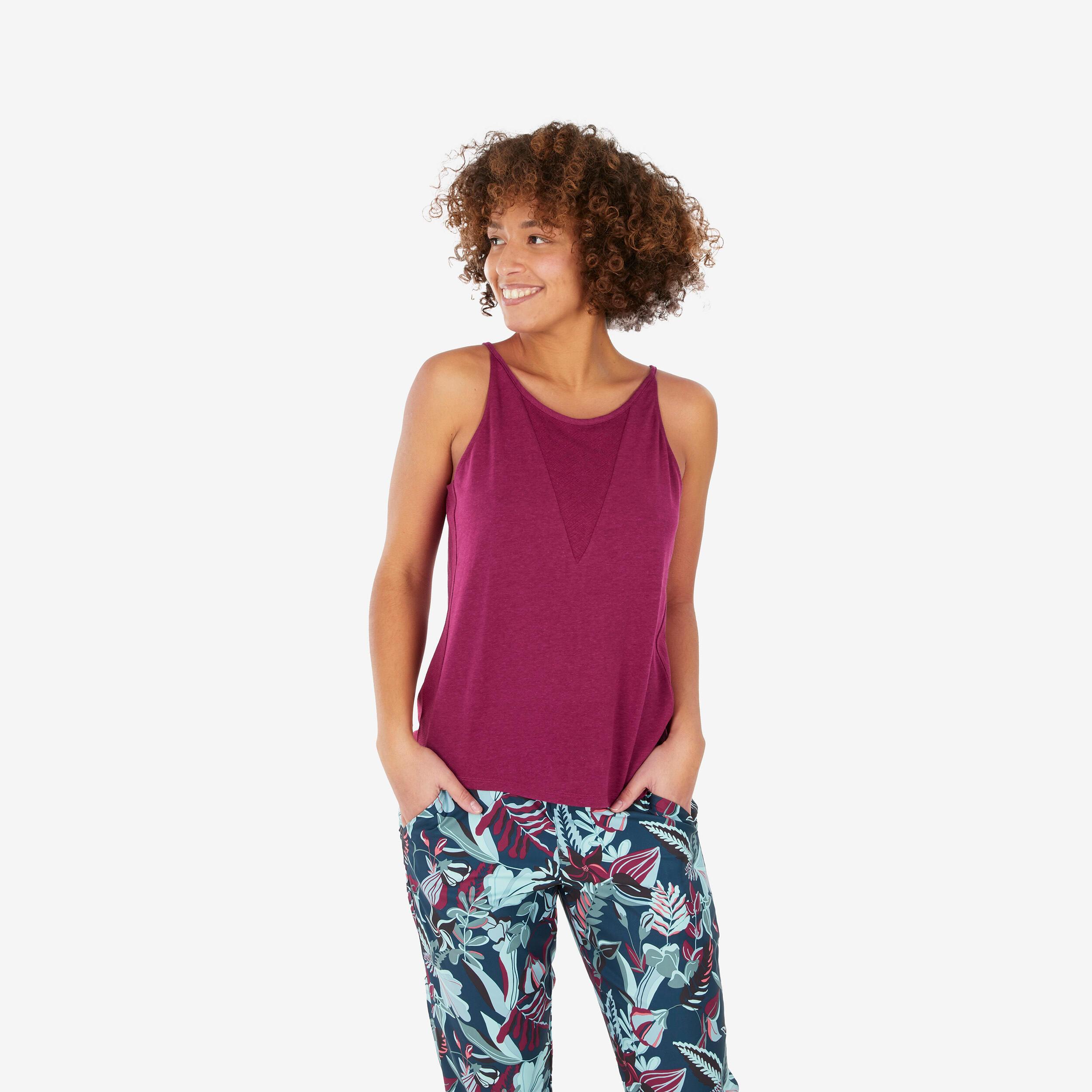 Image of Tanktop - Nh500 Damen Violett Bedruckt L