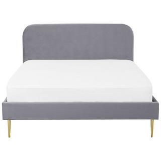 Beliani Letto con rete a doghe en Velluto Glamour FLAYAT  