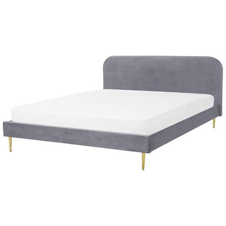 Beliani Letto con rete a doghe en Velluto Glamour FLAYAT  