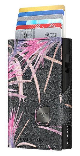 AVIATOR Wallet CLICK & slide Pineapple Flower, noir  