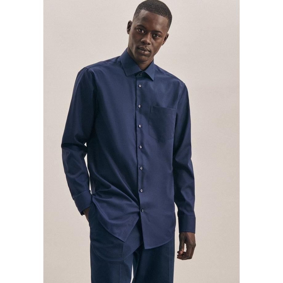 Seidensticker Camicia Business Regular Fit Manica Lunga Tinta Unita  
