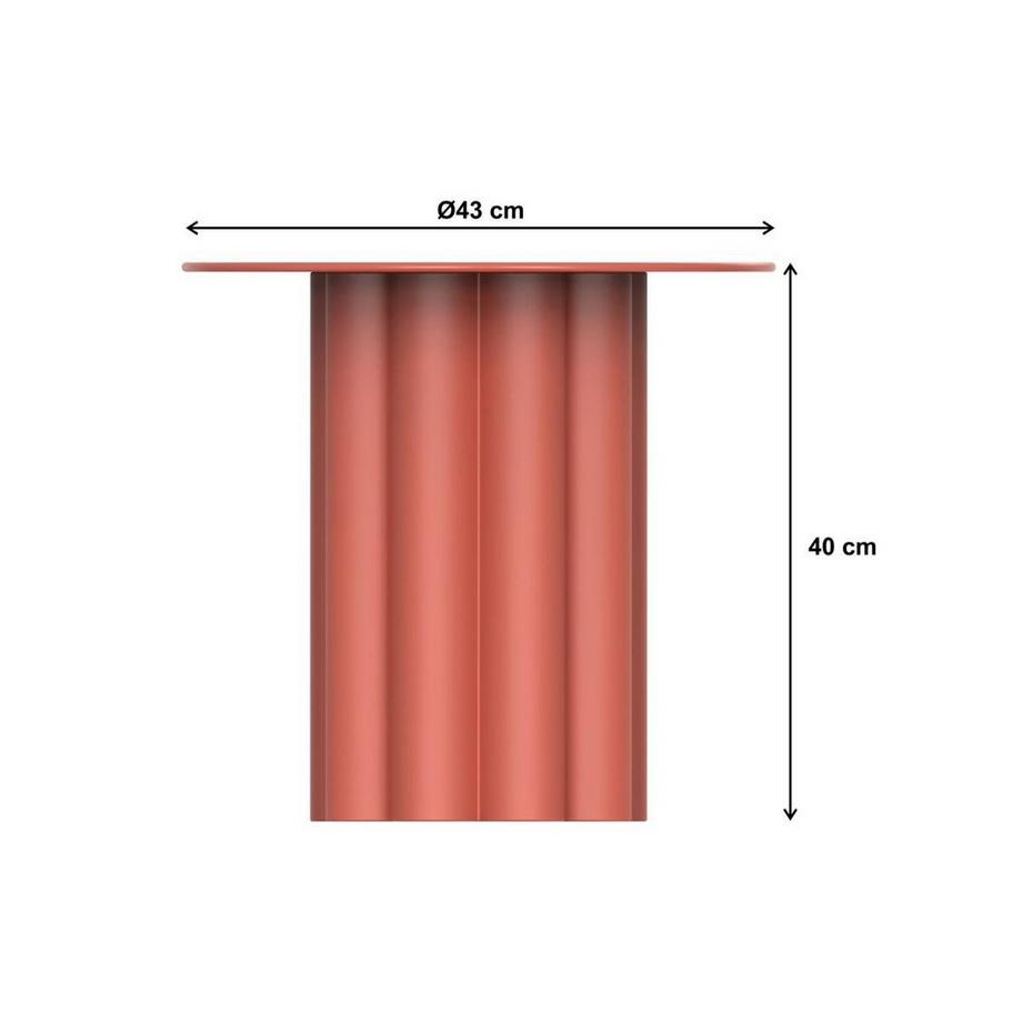 Vente-unique Table d'appoint en métal - Terracotta - GAVOPI  