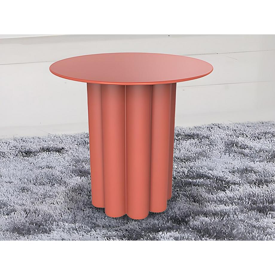 Vente-unique Table d'appoint en métal - Terracotta - GAVOPI  