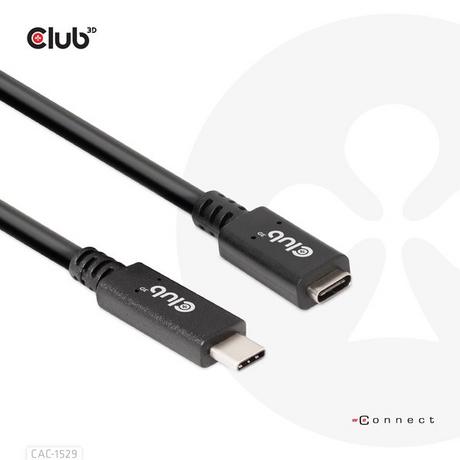 Club3D  USB C GEN1 EXT CABLE 5GBPS 4K60HZ M/F 1M cavo USB 2 x USB C 
