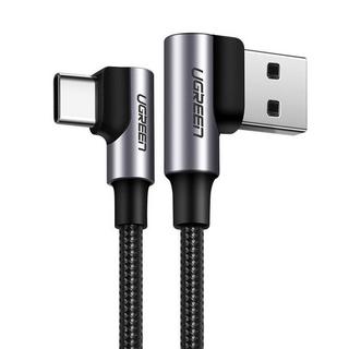 UGREEN  Câble USB-A vers USB-C coudé Ugreen 3A, 1 m - Gris 