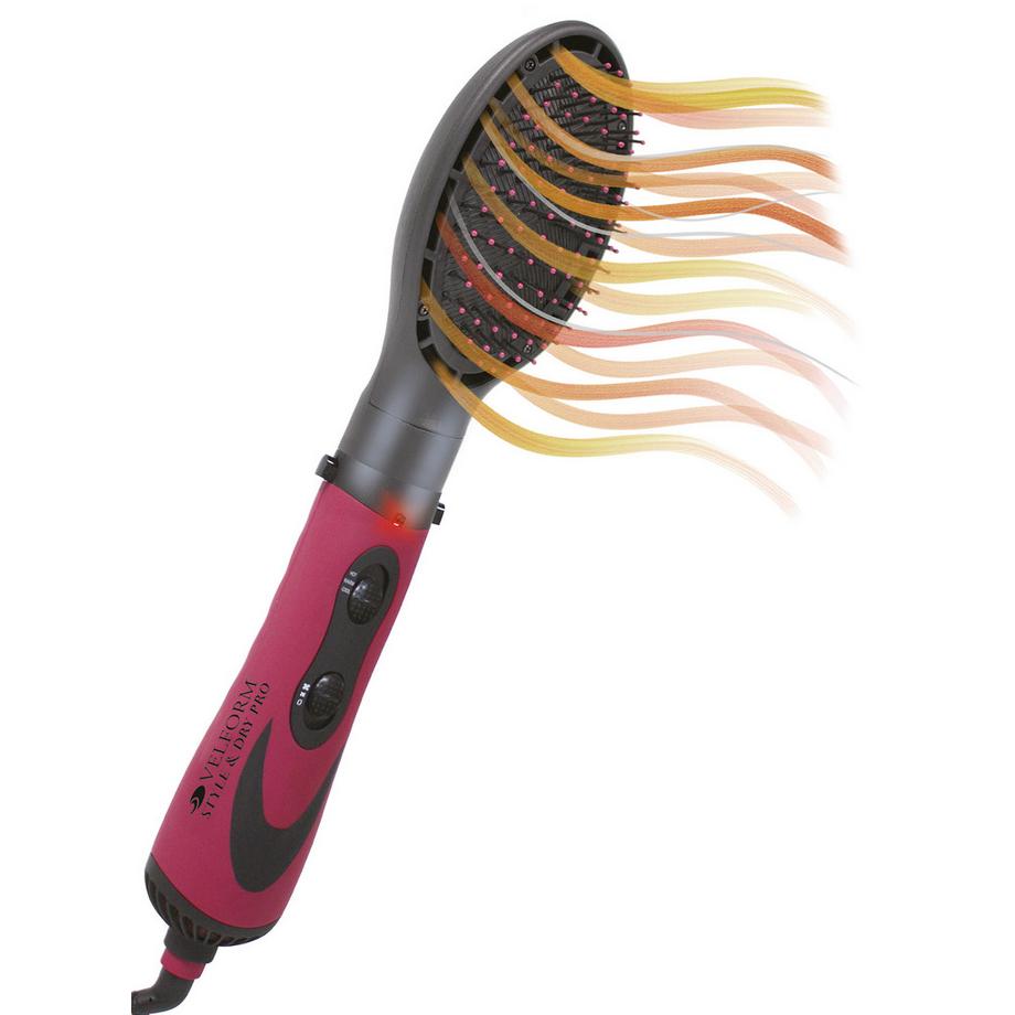 VELFORM Style & Dry Pro - Brosse à air chaud - sèche-cheveux avec technologie ionique  