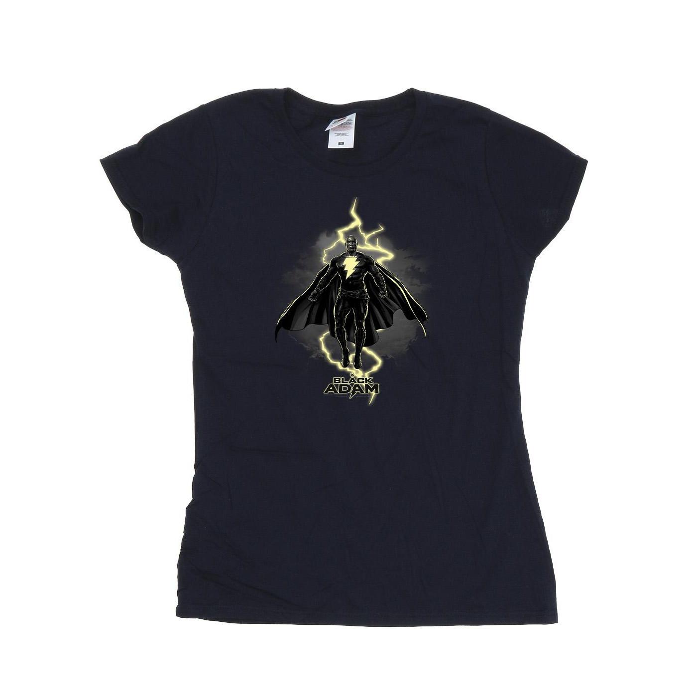 Image of Black Adam Hovering Bolt Tshirt Damen Marine XL