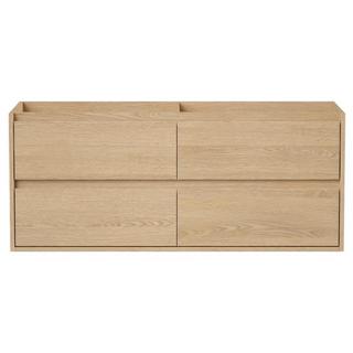 Vente-unique Waschbeckenunterschrank hängend - 120 cm - Eichenholzfurnier - MILIPAM  