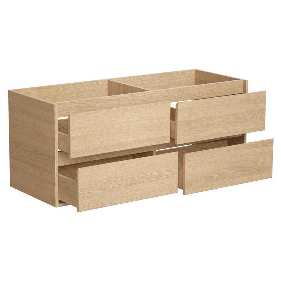 Vente-unique Mobile sotto lavabo sospeso 120 cm Placcatura rovere - MILIPAM  