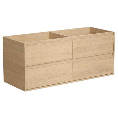 Vente-unique Waschbeckenunterschrank hängend - 120 cm - Eichenholzfurnier - MILIPAM  