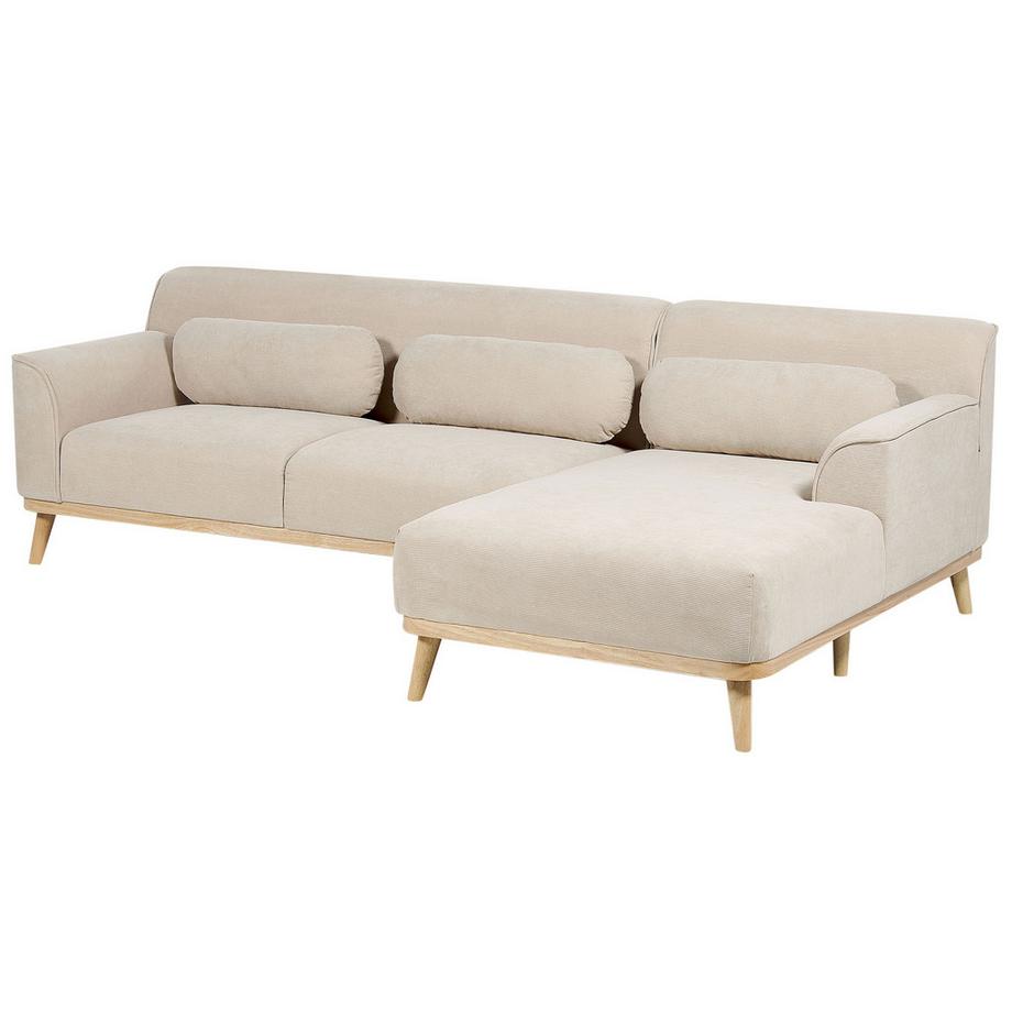 Beliani Ecksofa aus Cord  SIMOS  
