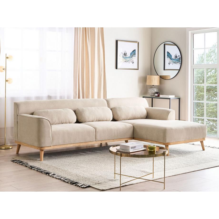 Beliani Ecksofa aus Cord  SIMOS  