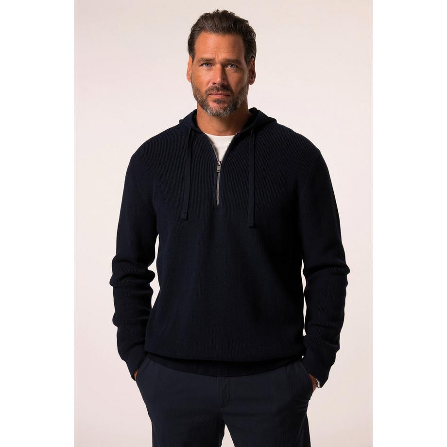 JP1880 Strickhoodie Rippstrick Zipper  