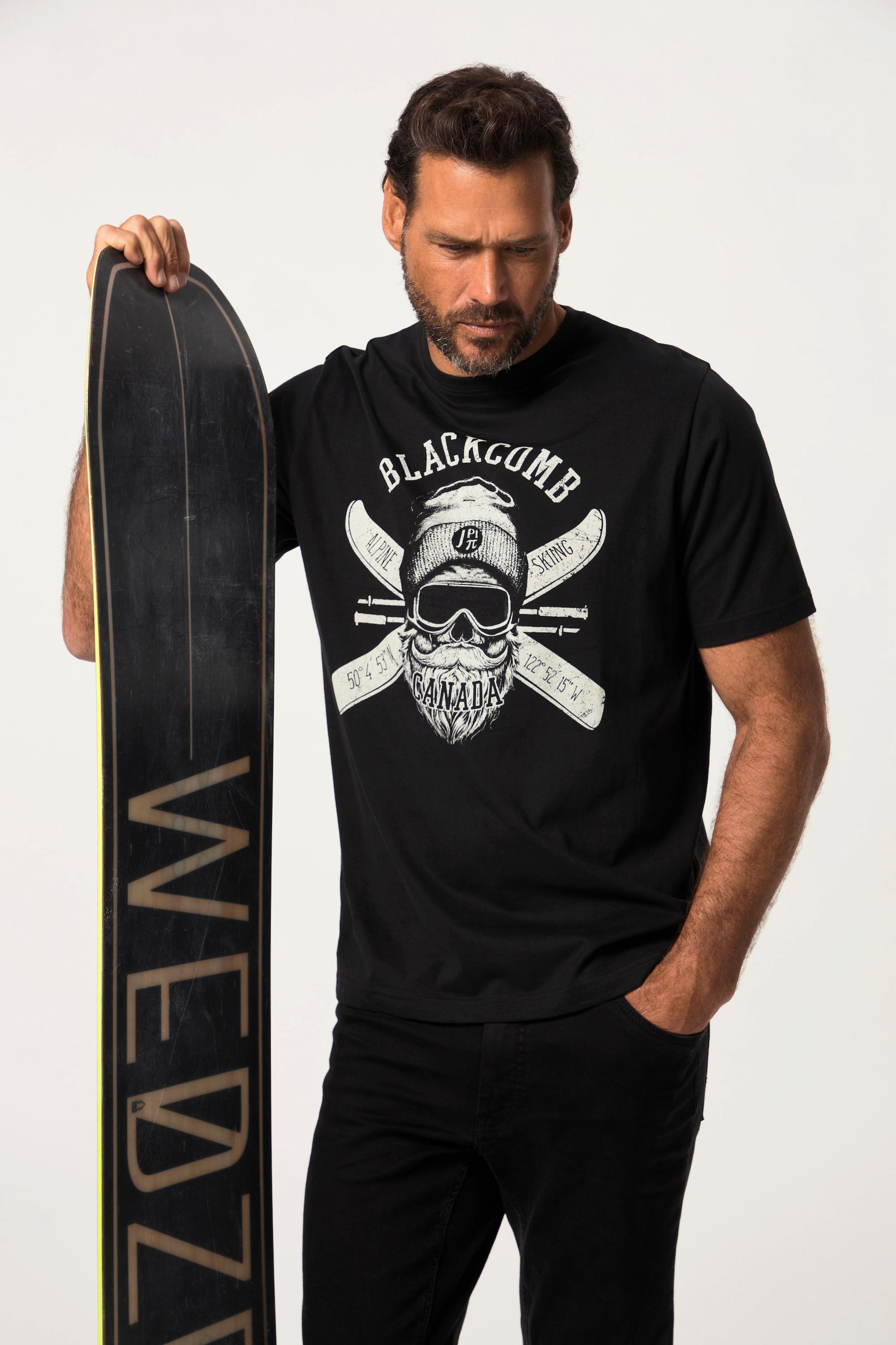 JP1880  T-shirt da sci con mezze maniche e stampa "Blackcomb" 