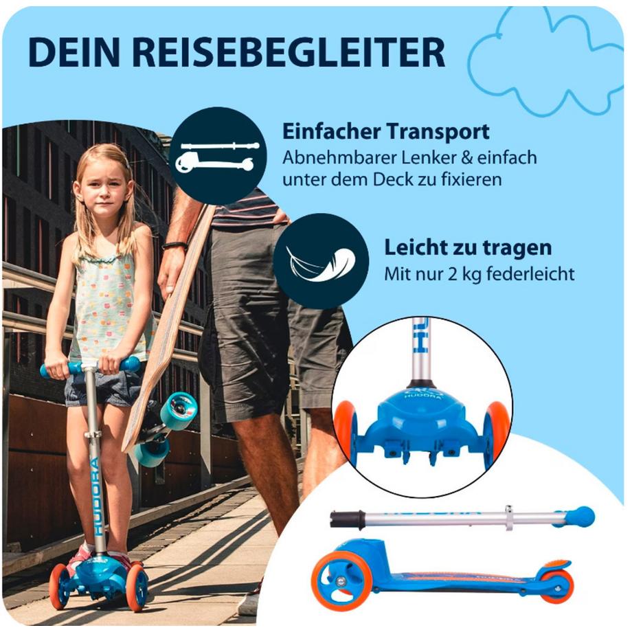 HUDORA  Scooter Flitzkids 2.0 Blau 