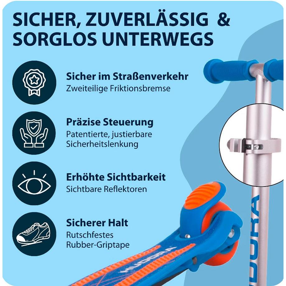 HUDORA  Scooter Flitzkids 2.0 Blau 