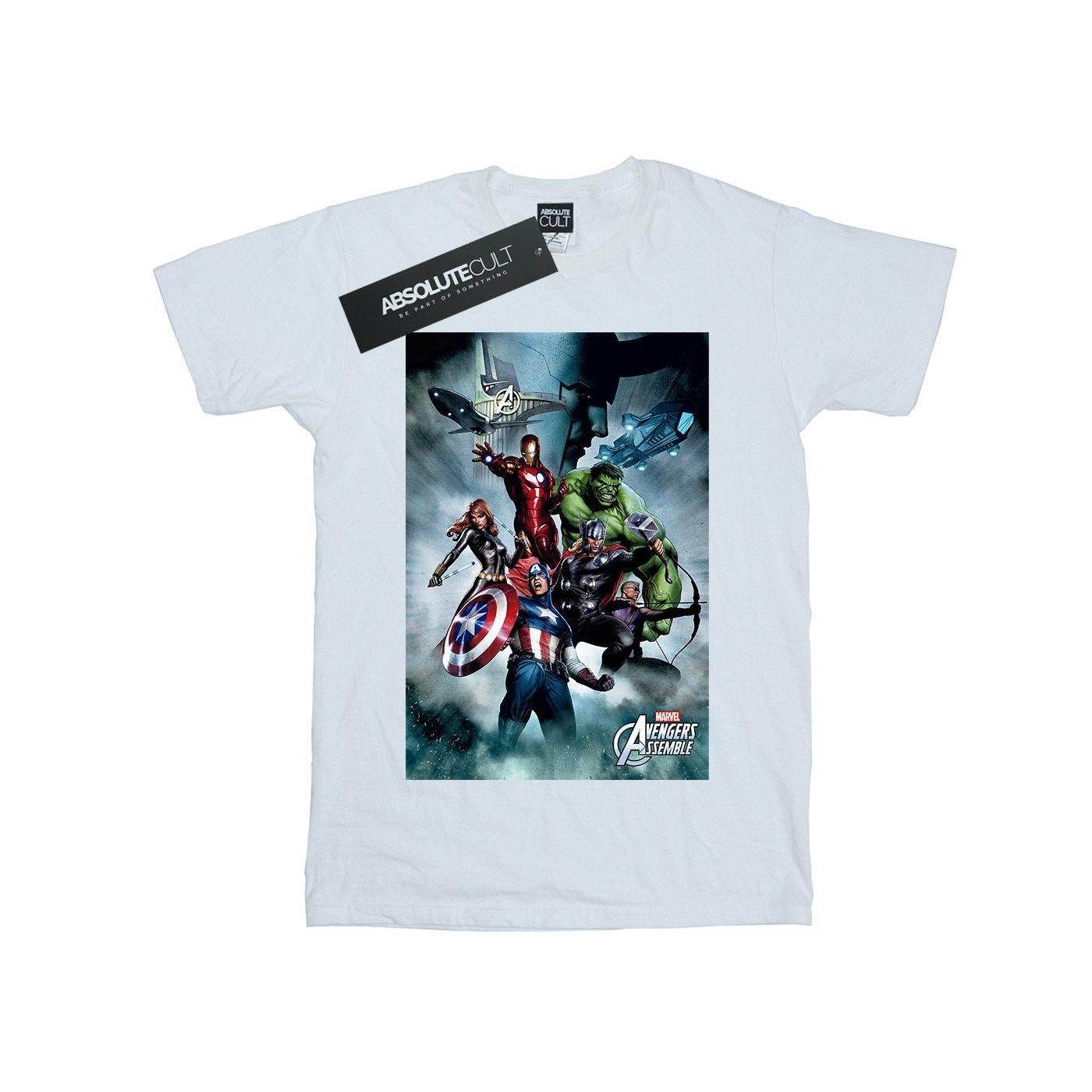 Image of Avengers Team Montage Tshirt Jungen Weiss 116