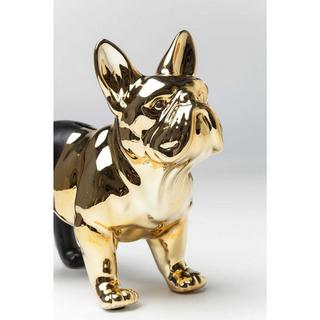 KARE Design Spardose Bulldog Gold-Schwarz  