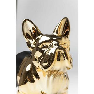 KARE Design Spardose Bulldog Gold-Schwarz  