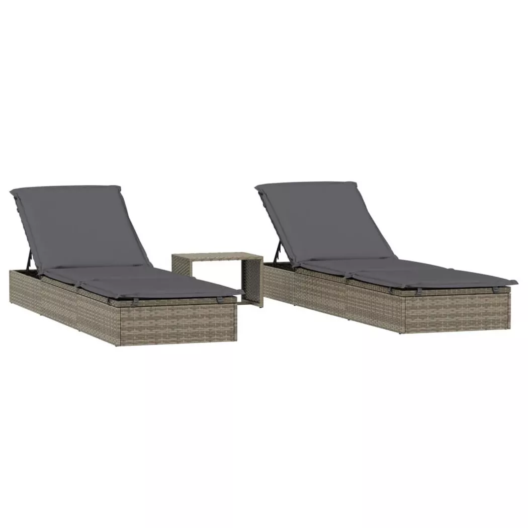 VidaXL - Sonnenliege poly-rattan, One Size, Grau