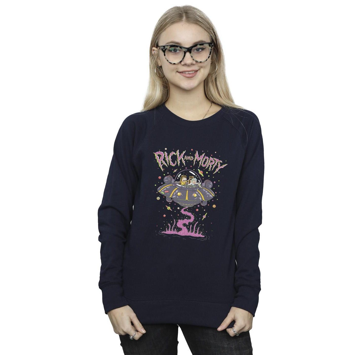 Image of Pink Spaceship Sweatshirt Damen Marine XXL