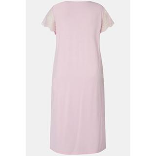 Ulla Popken Camicia da notte Pizzo Scollo a Girocollo Mezze Maniche  