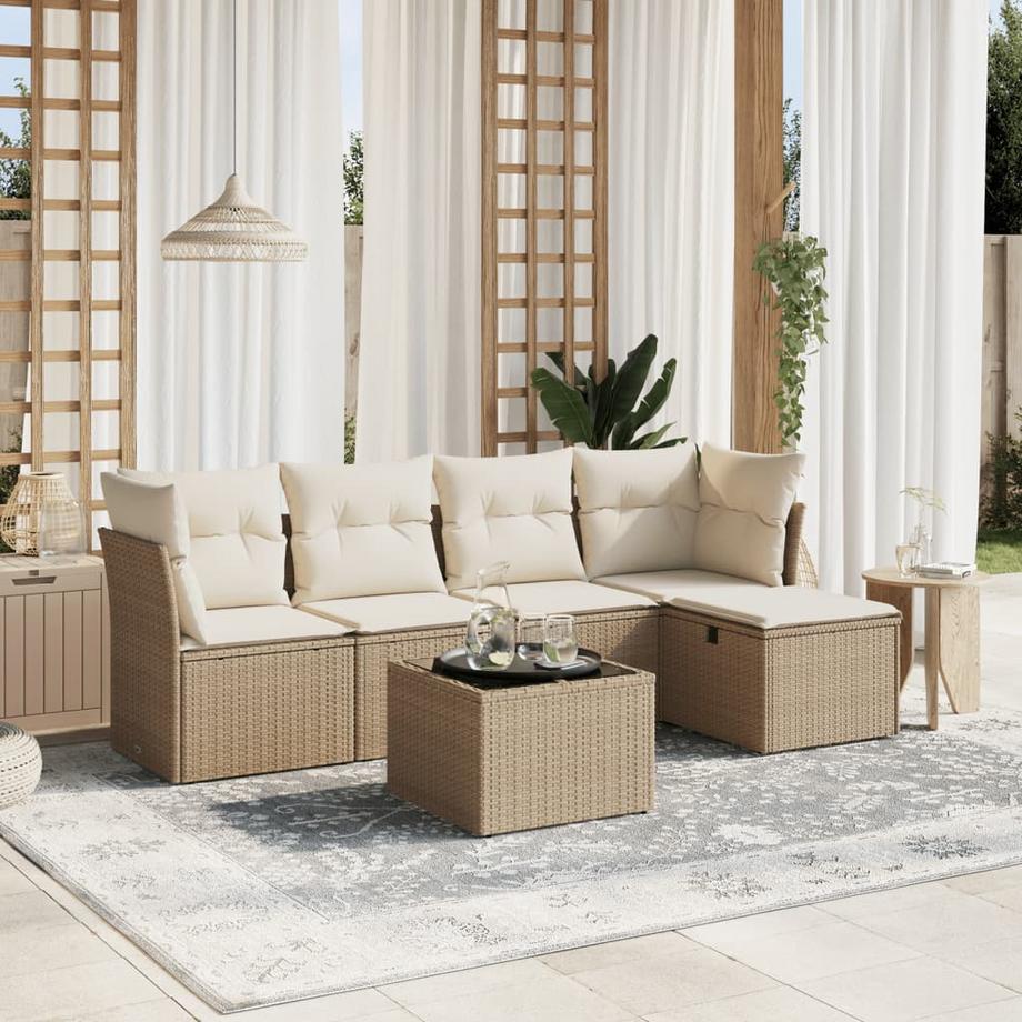 VidaXL set divano da giardino Polirattan  