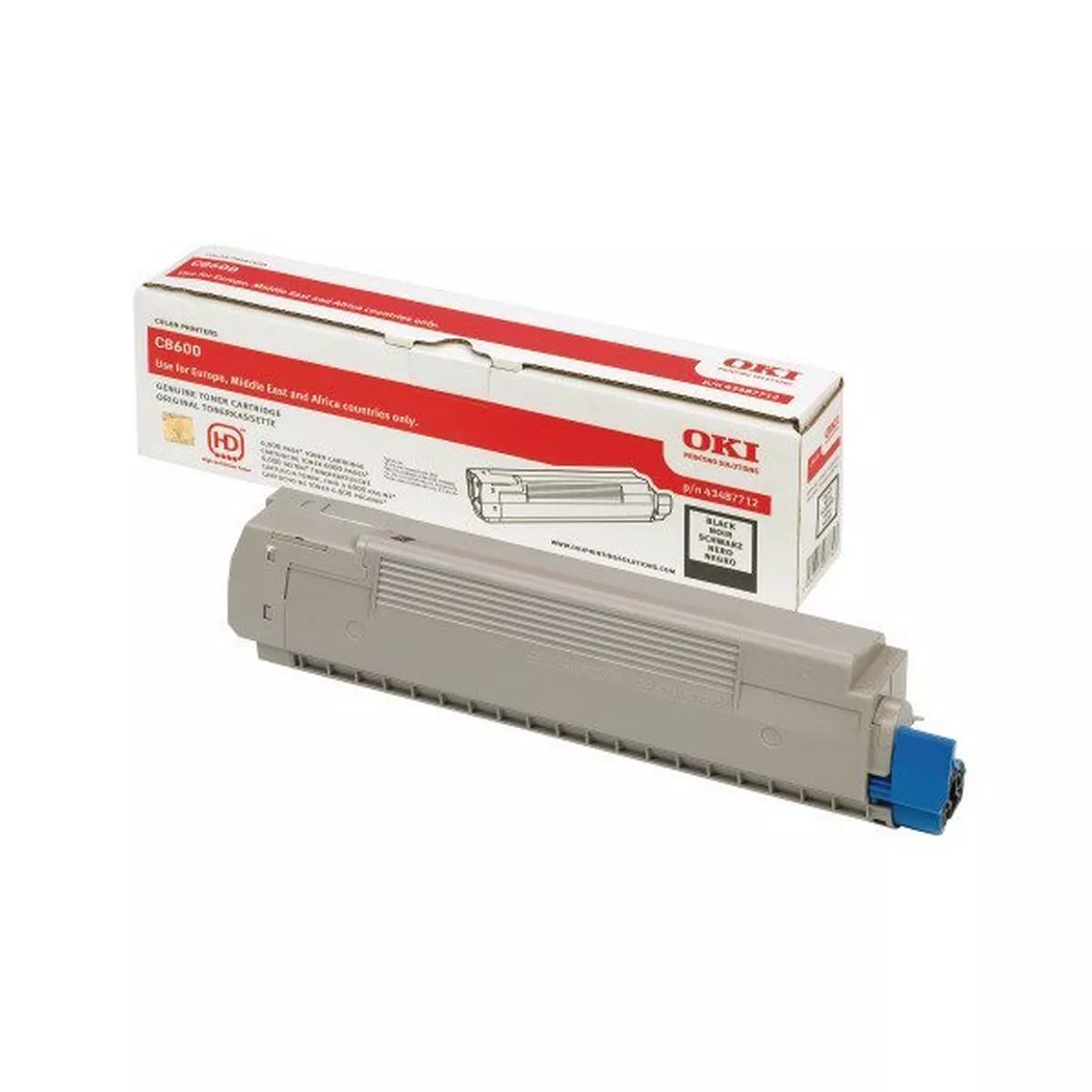 OKI – Toner schwarz 43487712 C8600 6000 Seiten, Grau, One Size